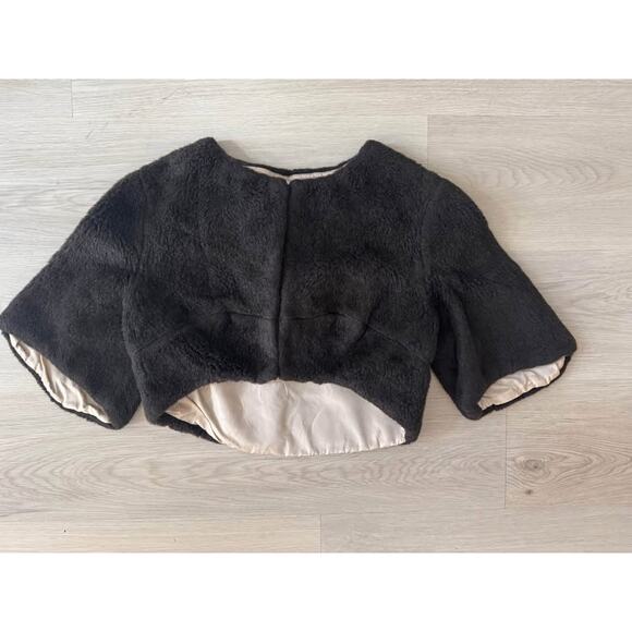 Mike Benet Formals Vintage Girls Size 7 Faux Fur Shrug Cape Jacket